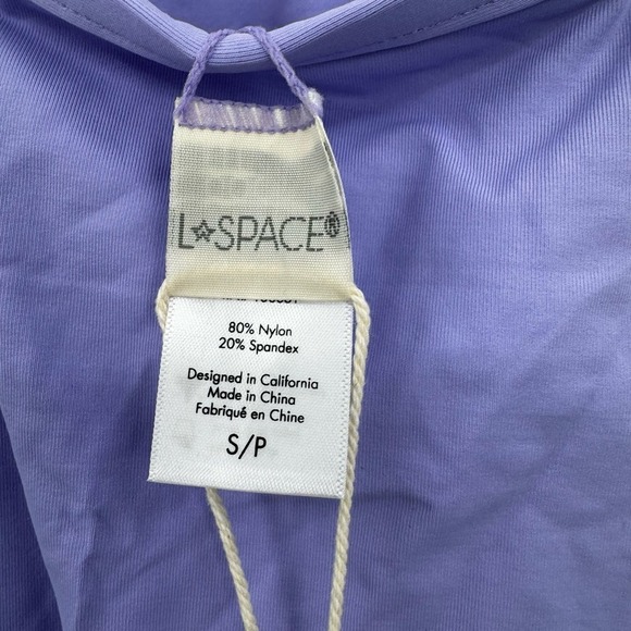L Space Coco One Piece Swimsuit Deep V-Neck Lavender Purple Size S NWT - Picture 9 of 12